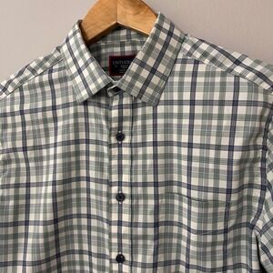 UNTUCKit Shirt Mens S Green Blue Plaid Slim Fit Button Down Long Sleeve Casual‎